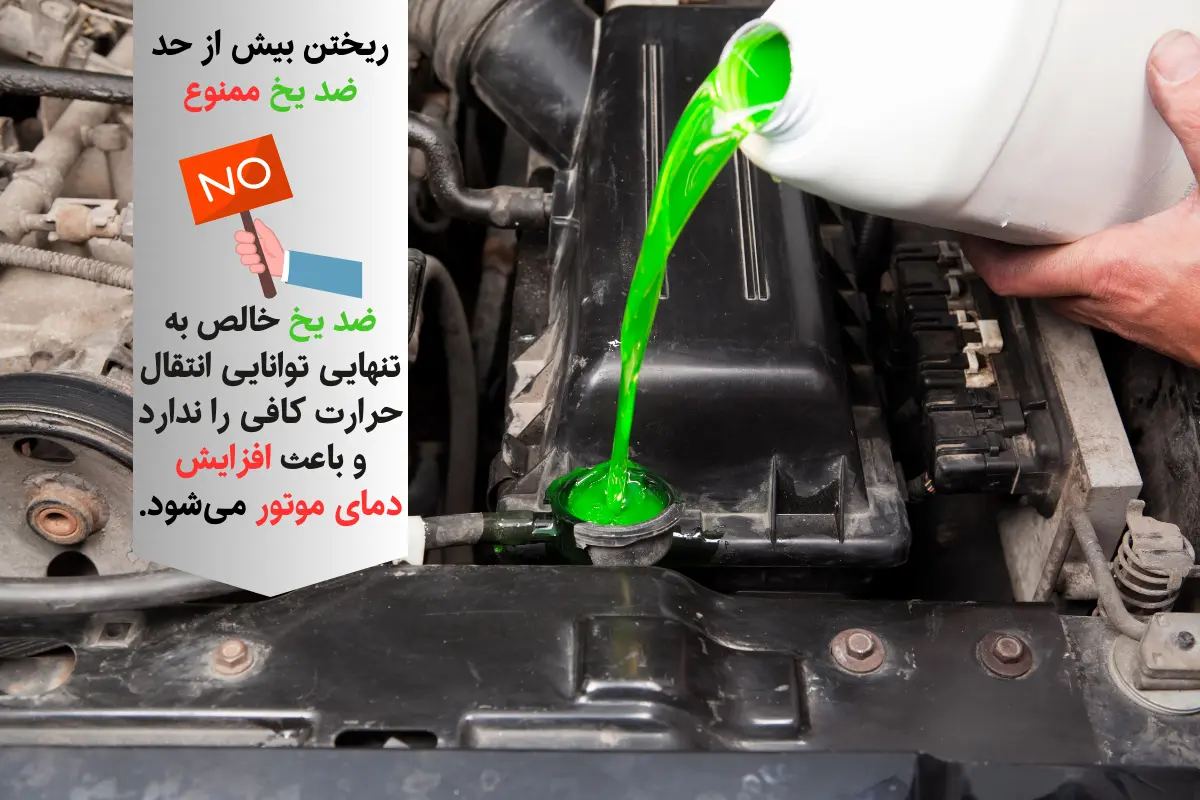 ریختن بیش از حد ضد یخ